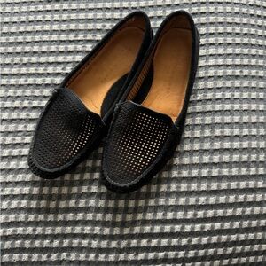 Patricia Green Black Perforated Loafers